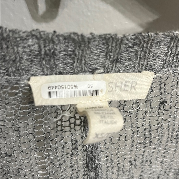 Eileen Fisher sheer Women's Cardigan Sweater gray / silver sz XS - Picture 5 of 5